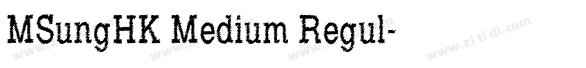 MSungHK Medium Regul字体转换